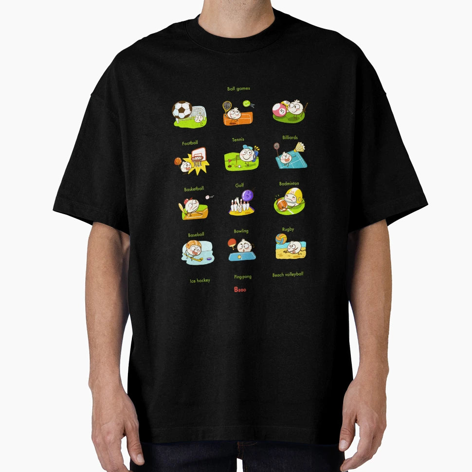 Ball Games Chinese Baootv T-Shirt - Novelty Apparel for Adults - T-Shirt, Sweatshirt, Hoodie