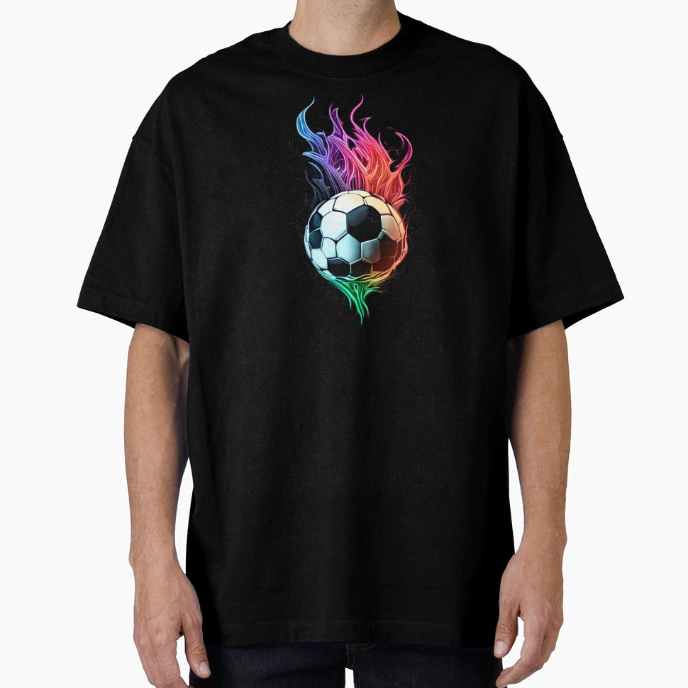 Football Fantasy Fire T-Shirt - Streetwear Style for Adults - T-Shirt, Sweatshirt, Hoodie
