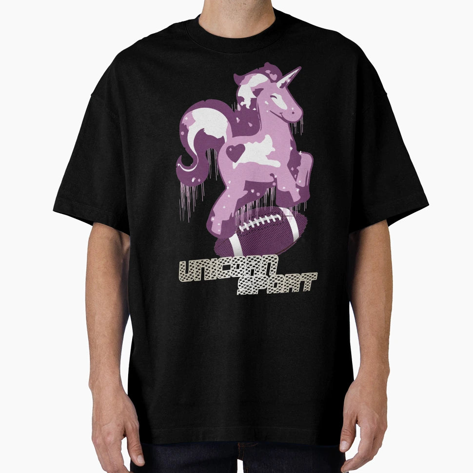 Unicorn Sport Football T-Shirt - Minimalist Print for Adults - T-Shirt, Sweatshirt, Hoodie