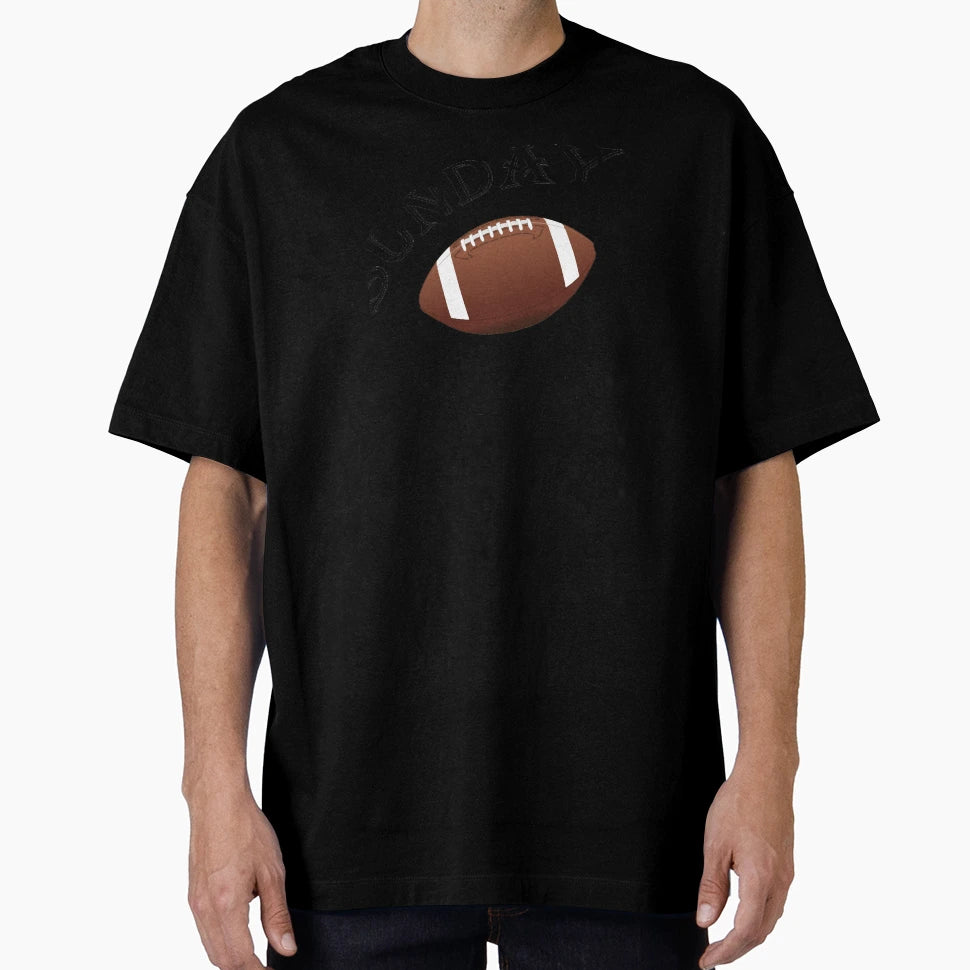 Sunday Funday Football Sport Short T-Shirt - Aesthetic Graphic for Adults - T-Shirt, Sweatshirt, Hoodie