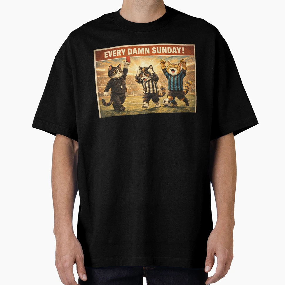 Every Damn Sunday Football Cats Drama T-Shirt - Custom Art Print Unisex - T-Shirt, Sweatshirt, Hoodie