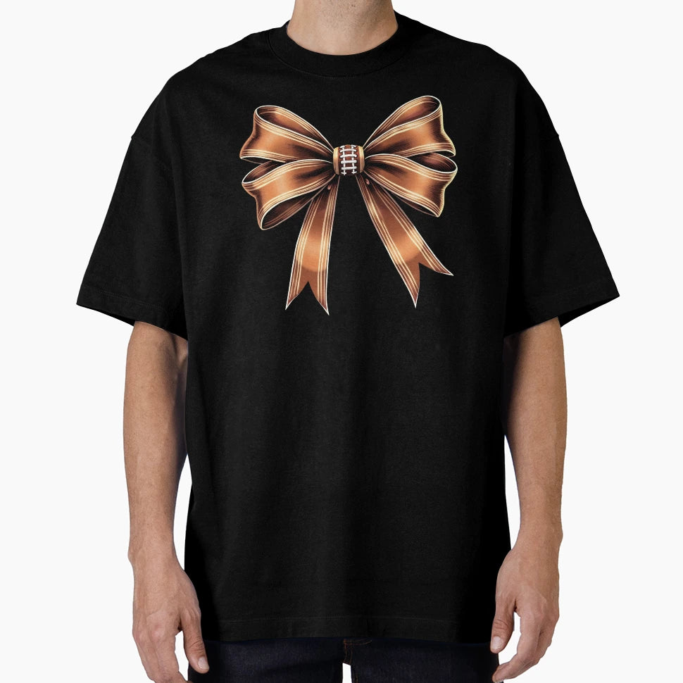 Coquette Bow Pumpkin American T-Shirt - Casual Everyday Wear Unisex - T-Shirt, Sweatshirt, Hoodie