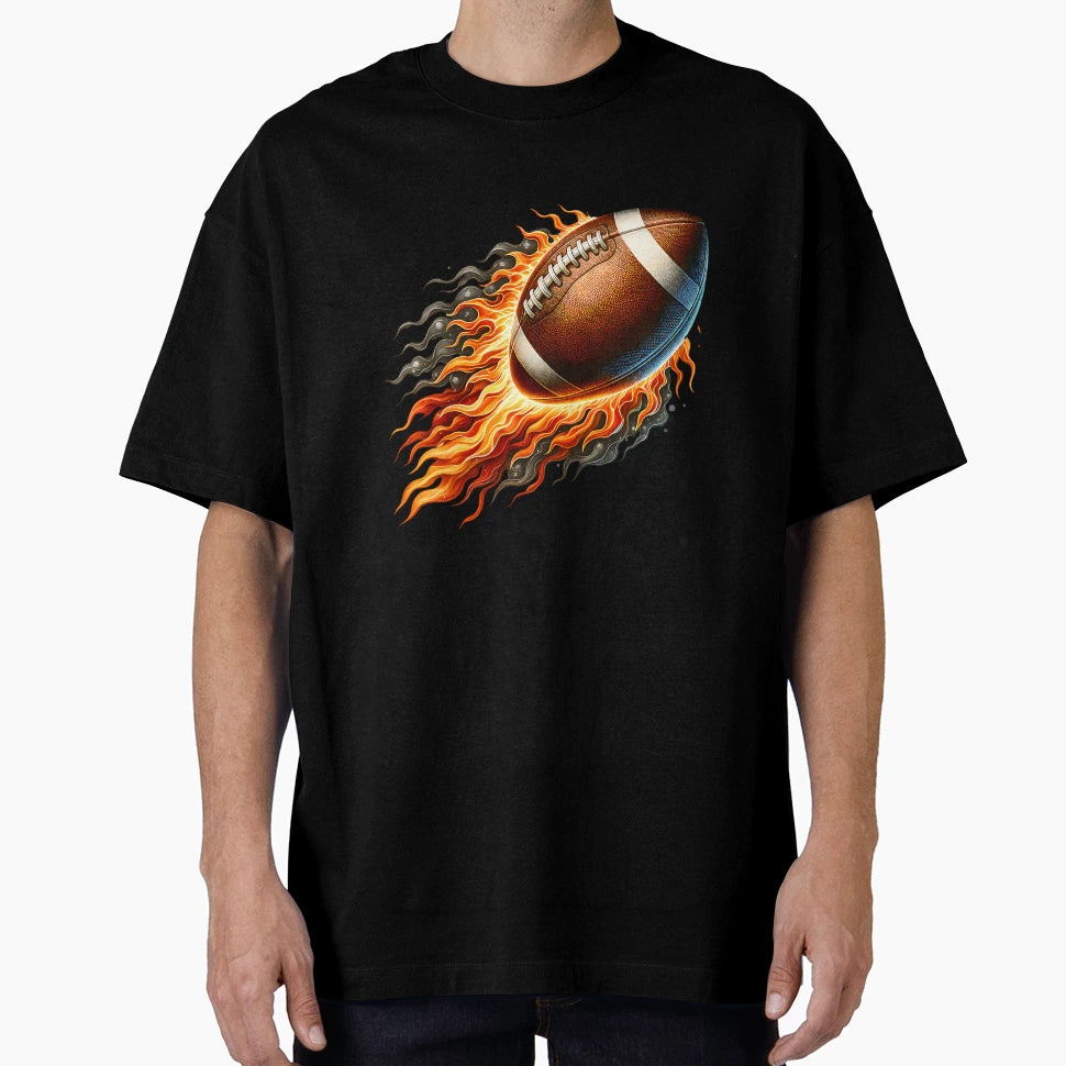 Fireball Football Crash Explosive Sports T-Shirt - Custom Art Print Unisex - T-Shirt, Sweatshirt, Hoodie