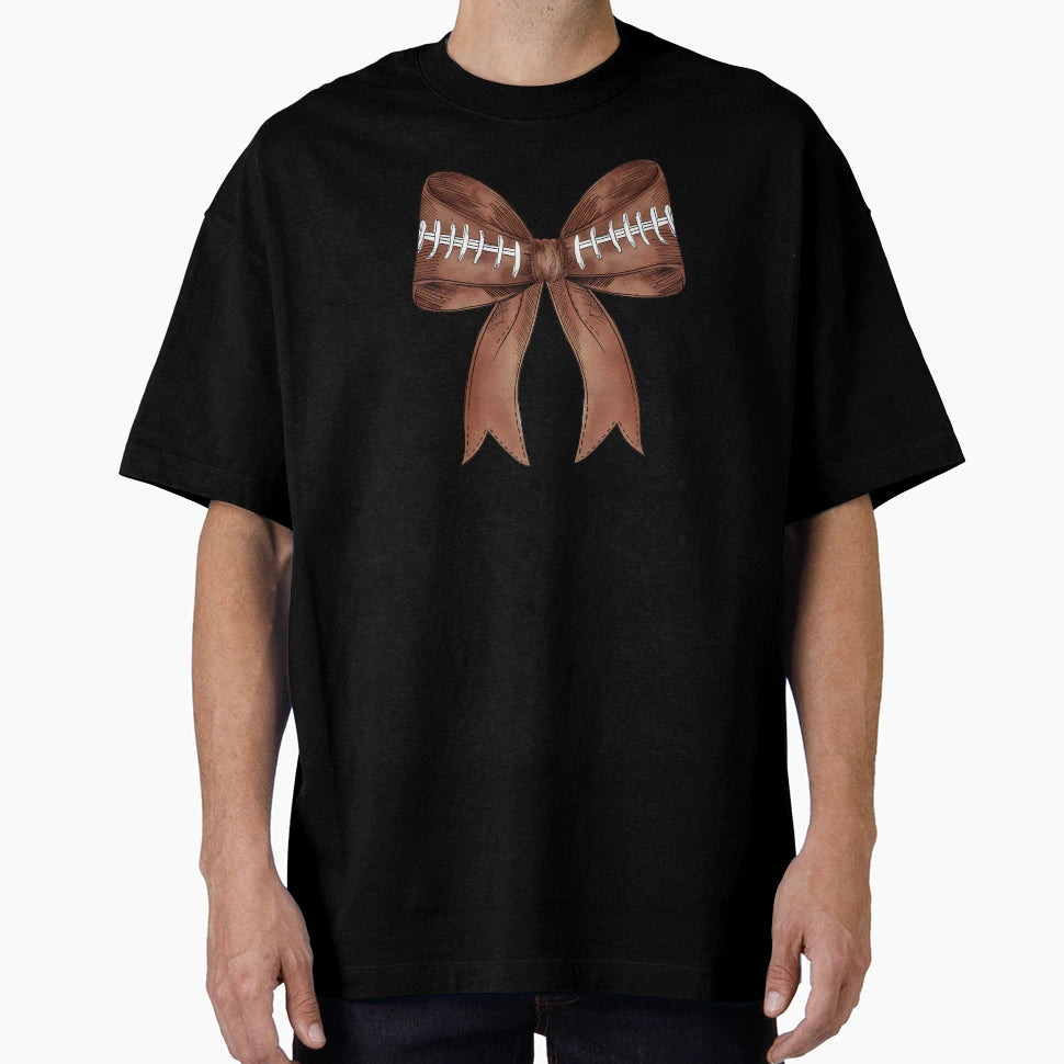 Coquette Football Bow T-Shirt - Streetwear Style Men Women - T-Shirt, Sweatshirt, Hoodie
