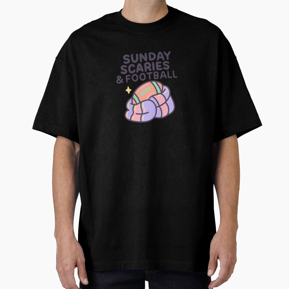 Sunday Scaries Football Funny Gen Z T-Shirt - Graphic Print for Adults - T-Shirt, Sweatshirt, Hoodie