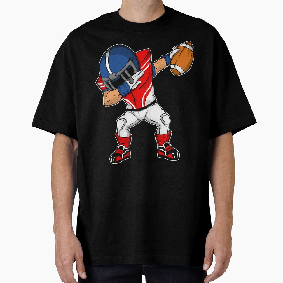 Dabbing Football Player American T-Shirt - Casual Everyday Wear Men Women - T-Shirt, Sweatshirt, Hoodie