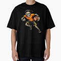 Skeleton Football Player Holding T-Shirt - Casual Everyday Wear Men Women - T-Shirt, Sweatshirt, Hoodie