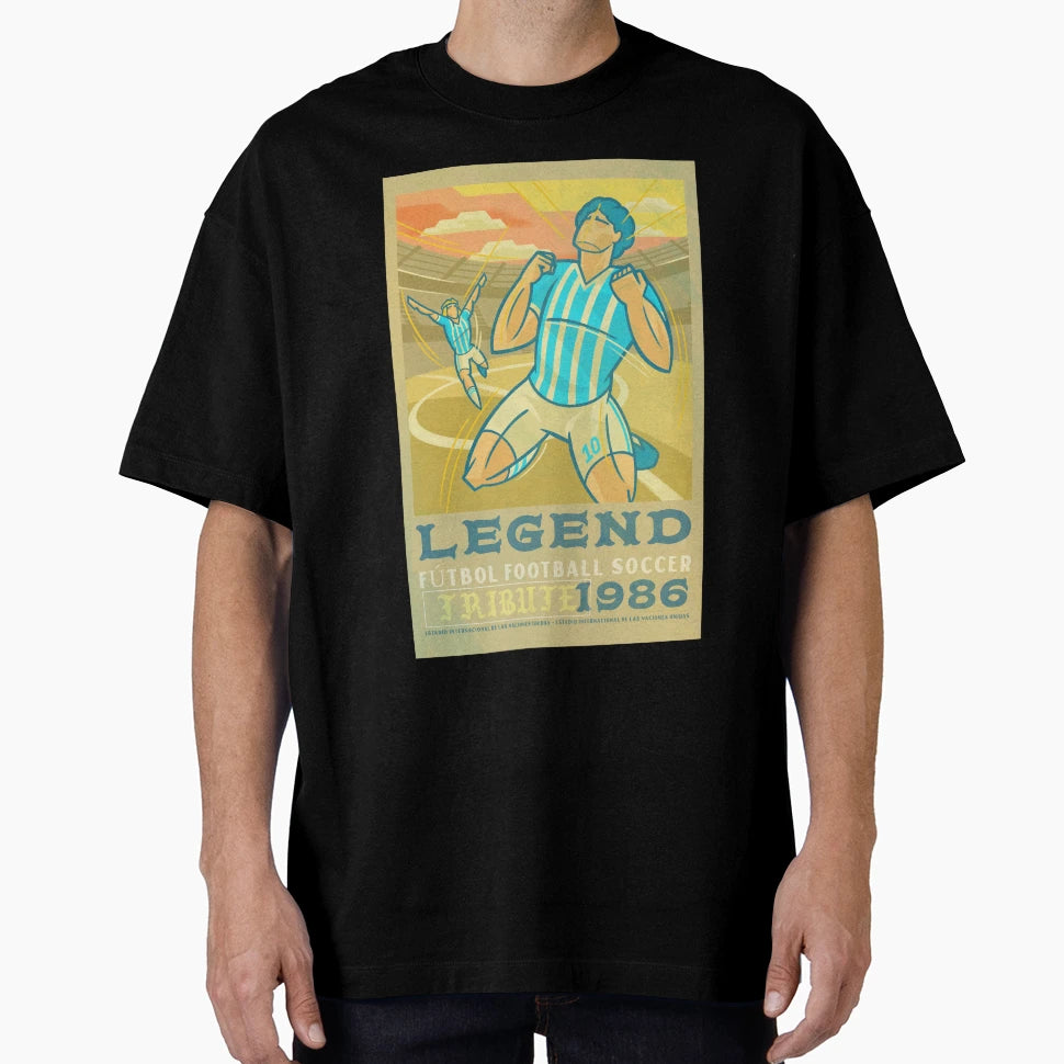 Argentina Legends El Diego World Cup T-Shirt - Custom Art Print Unisex - T-Shirt, Sweatshirt, Hoodie