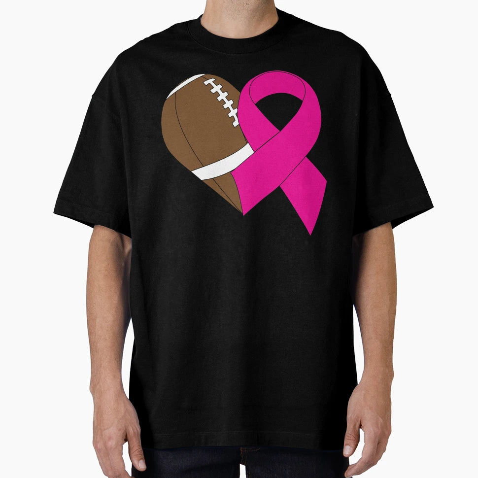 Football Fight Cancer T-Shirt - Graphic Print Unisex - T-Shirt, Sweatshirt, Hoodie