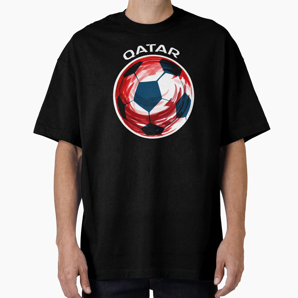 Qatar Futbol T-Shirt - Minimalist Print Unisex - T-Shirt, Sweatshirt, Hoodie