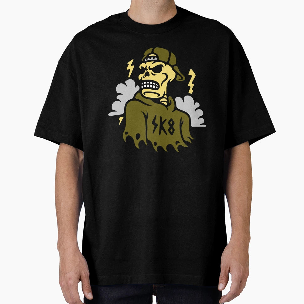 Sk8 Skeleton Skater T-Shirt - Streetwear Style Unisex - T-Shirt, Sweatshirt, Hoodie