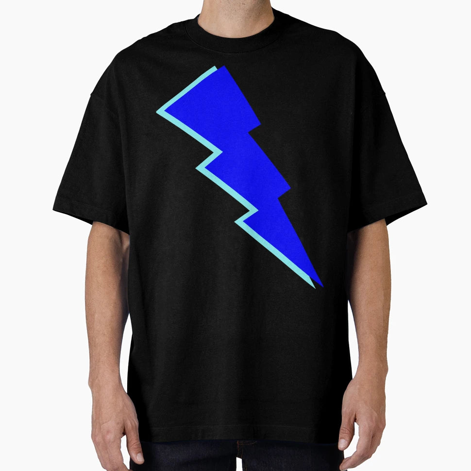 Light Blue And Dark Blue Lightning T-Shirt - Minimalist Print Men Women - T-Shirt, Sweatshirt, Hoodie