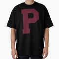 Alphabet Maroon P Sports Letter P T-Shirt - Trendy Graphic for Adults - T-Shirt, Sweatshirt, Hoodie