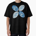 Football Blue And Silver Pattern T-Shirt - Aesthetic Graphic for Adults - T-Shirt, Sweatshirt, Hoodie