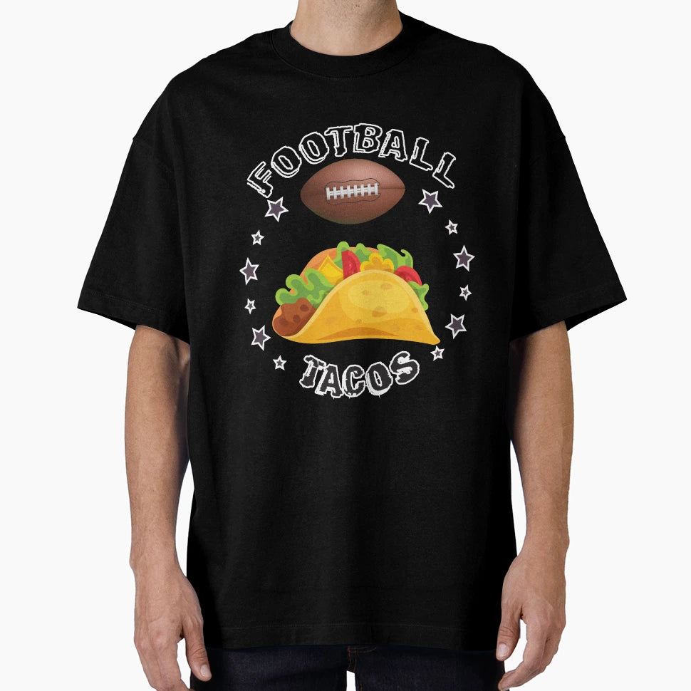 Football And Tacos T-Shirt - Minimalist Print for Adults - T-Shirt, Sweatshirt, Hoodie