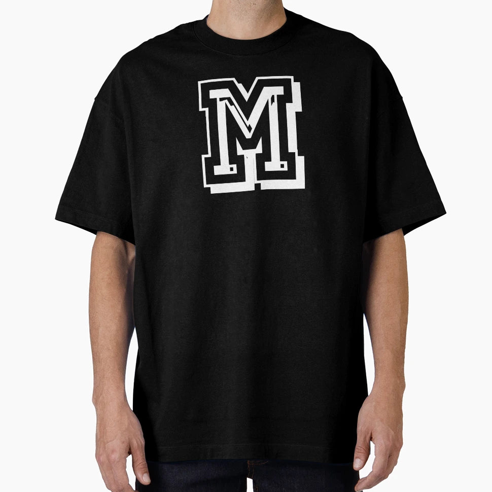 Letter M College Font University Uni T-Shirt - Minimalist Print for Adults - T-Shirt, Sweatshirt, Hoodie