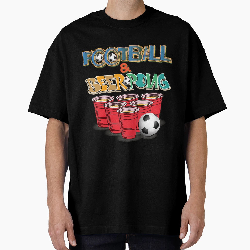 Football Soccer And Beer T-Shirt - Custom Art Print Men Women - T-Shirt, Sweatshirt, Hoodie