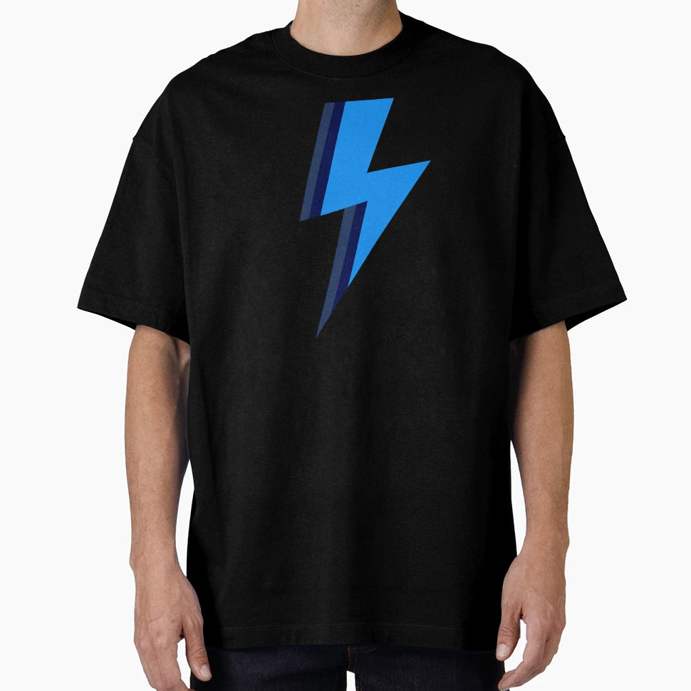 Blue Stripe Lightning Bolt T-Shirt - Unique Graphic Unisex - T-Shirt, Sweatshirt, Hoodie