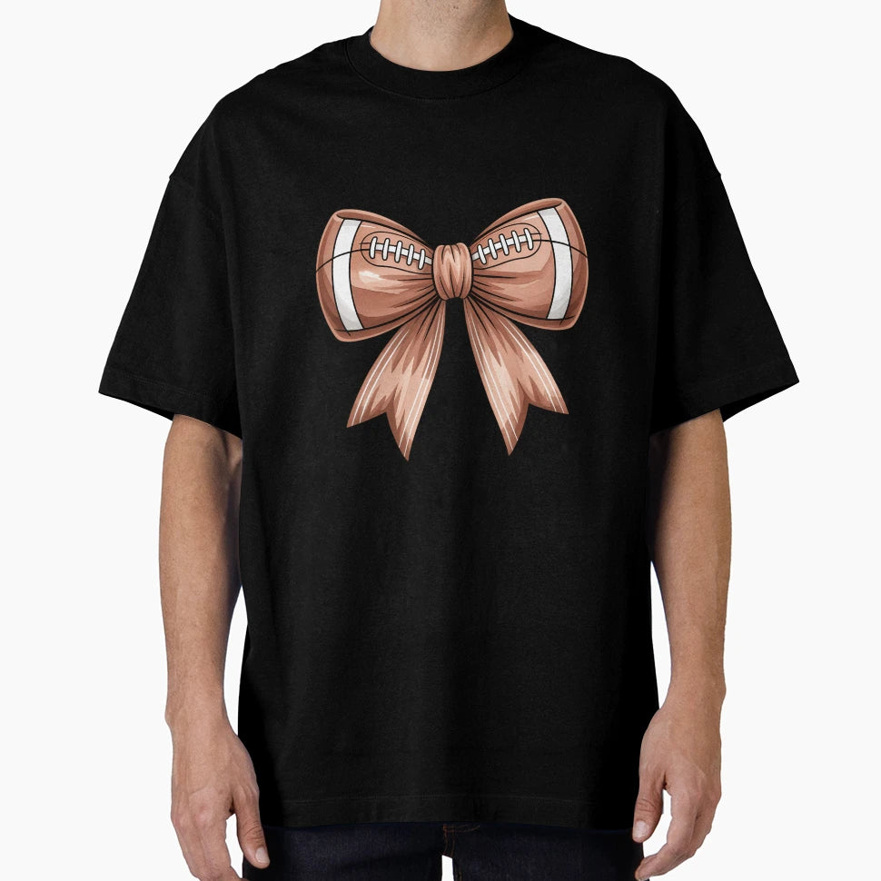 Football Coquette Bow Game Day T-Shirt - Aesthetic Graphic Unisex - T-Shirt, Sweatshirt, Hoodie