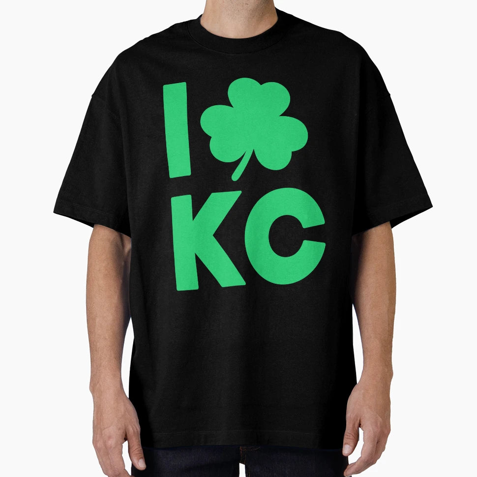 I Clover Kc Green Patricks Day Kc T-Shirt - Aesthetic Graphic Men Women - T-Shirt, Sweatshirt, Hoodie