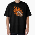 Flaming Football High Speed Sports T-Shirt - Novelty Apparel Men Women - T-Shirt, Sweatshirt, Hoodie