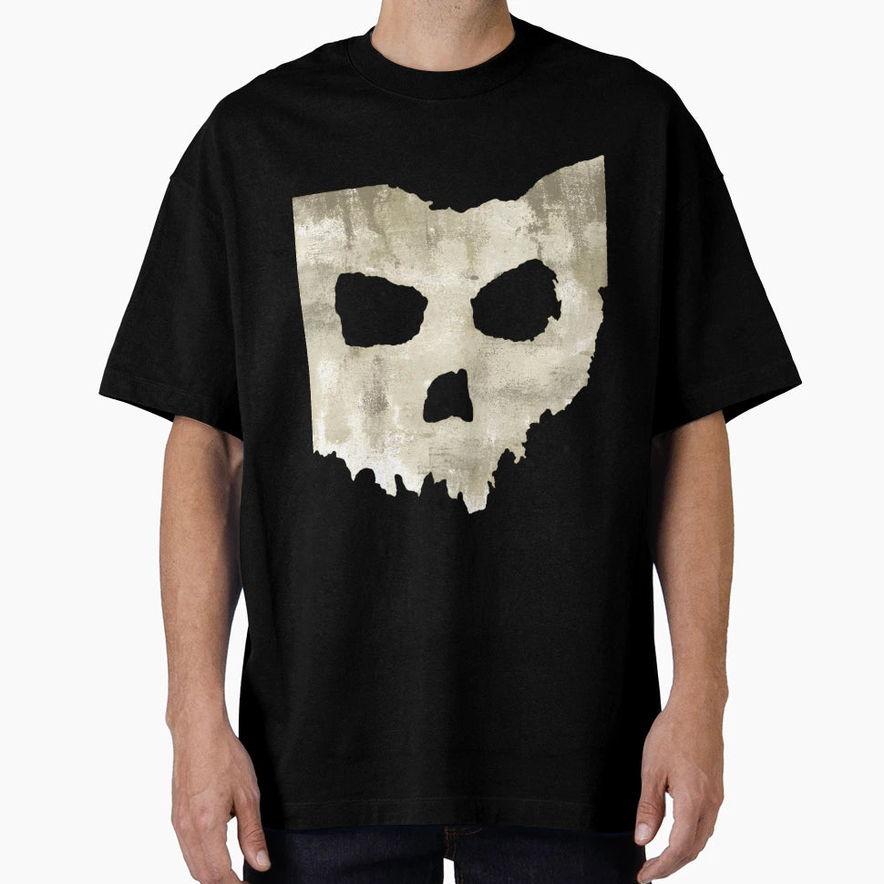 Skullhio Ohio Shaped Skull T-Shirt - Graphic Print Men Women - T-Shirt, Sweatshirt, Hoodie