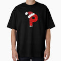 Nowy Letter P Santa Hat T-Shirt - Graphic Print Unisex - T-Shirt, Sweatshirt, Hoodie