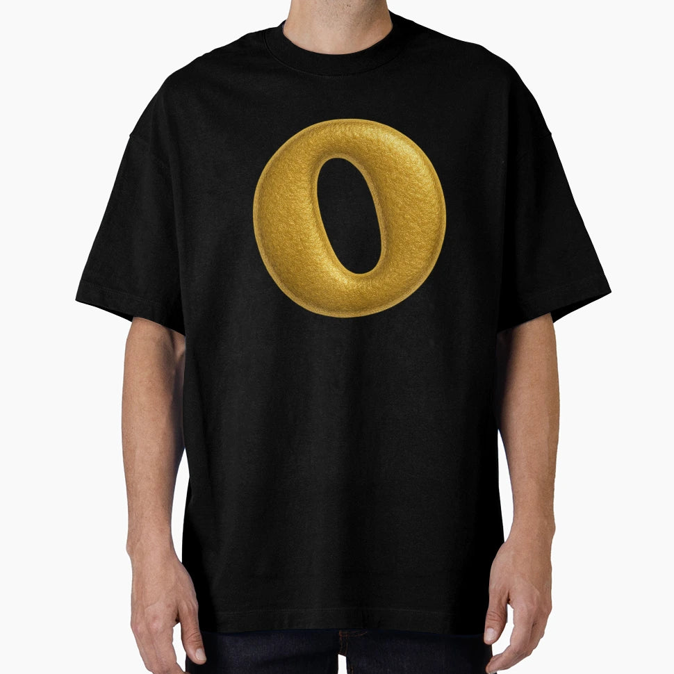Golden Letter O T-Shirt - Streetwear Style Unisex - T-Shirt, Sweatshirt, Hoodie