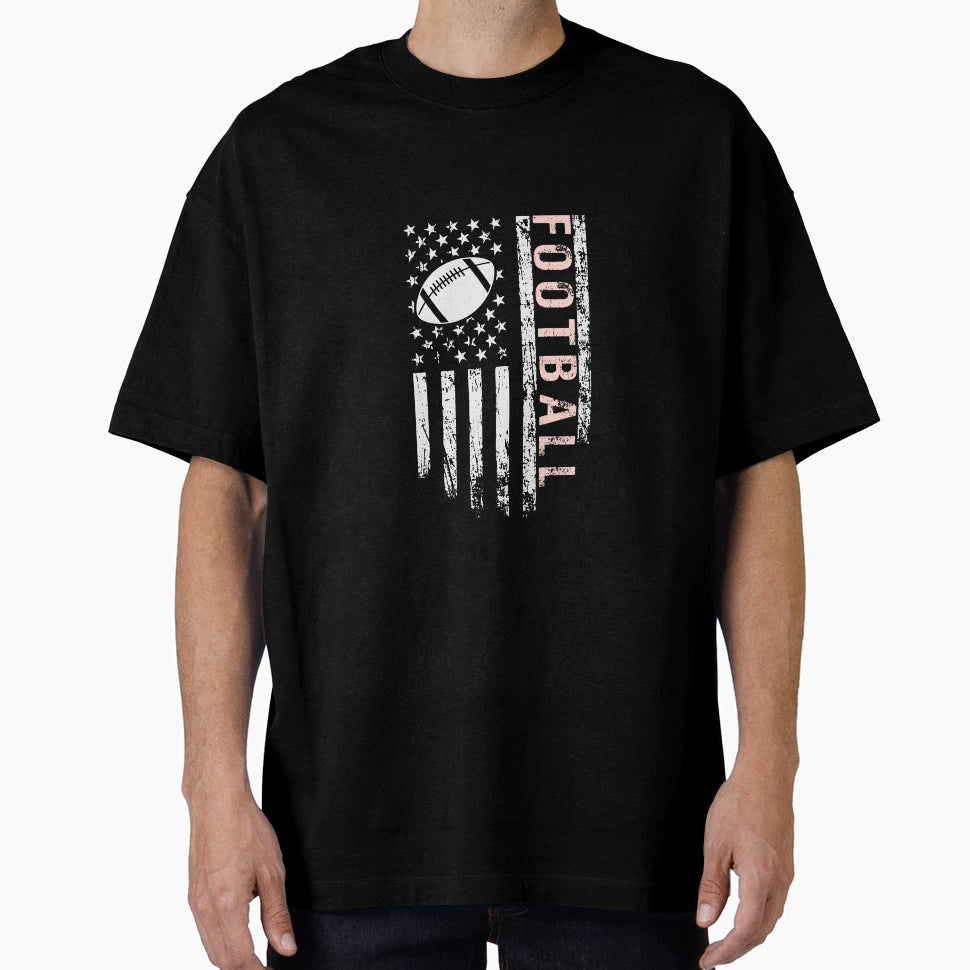 American Flag Rugby American Football T-Shirt - Minimalist Print Men Women - T-Shirt, Sweatshirt, Hoodie