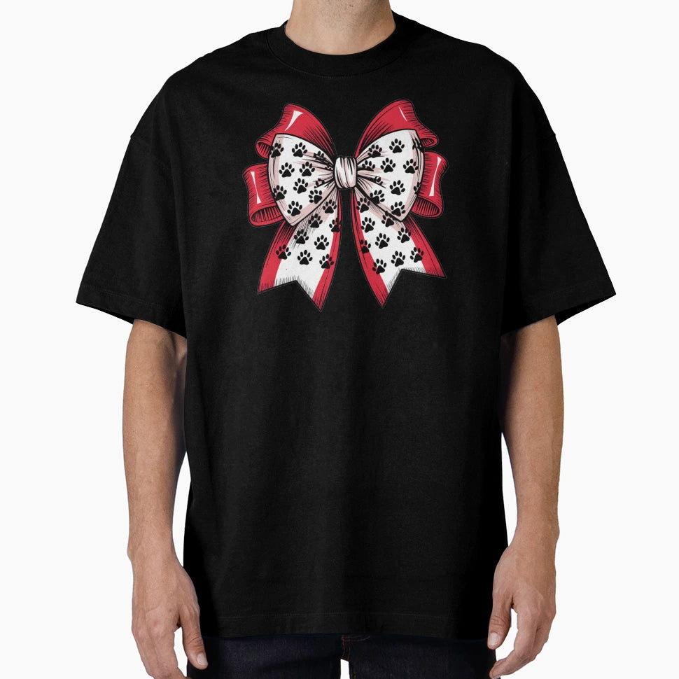 Coquette Bow Cat Paw T-Shirt - Unique Graphic Unisex - T-Shirt, Sweatshirt, Hoodie