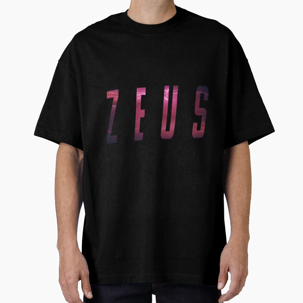 Thunder Effect Zeus Lettering T-Shirt - Graphic Print Men Women - T-Shirt, Sweatshirt, Hoodie