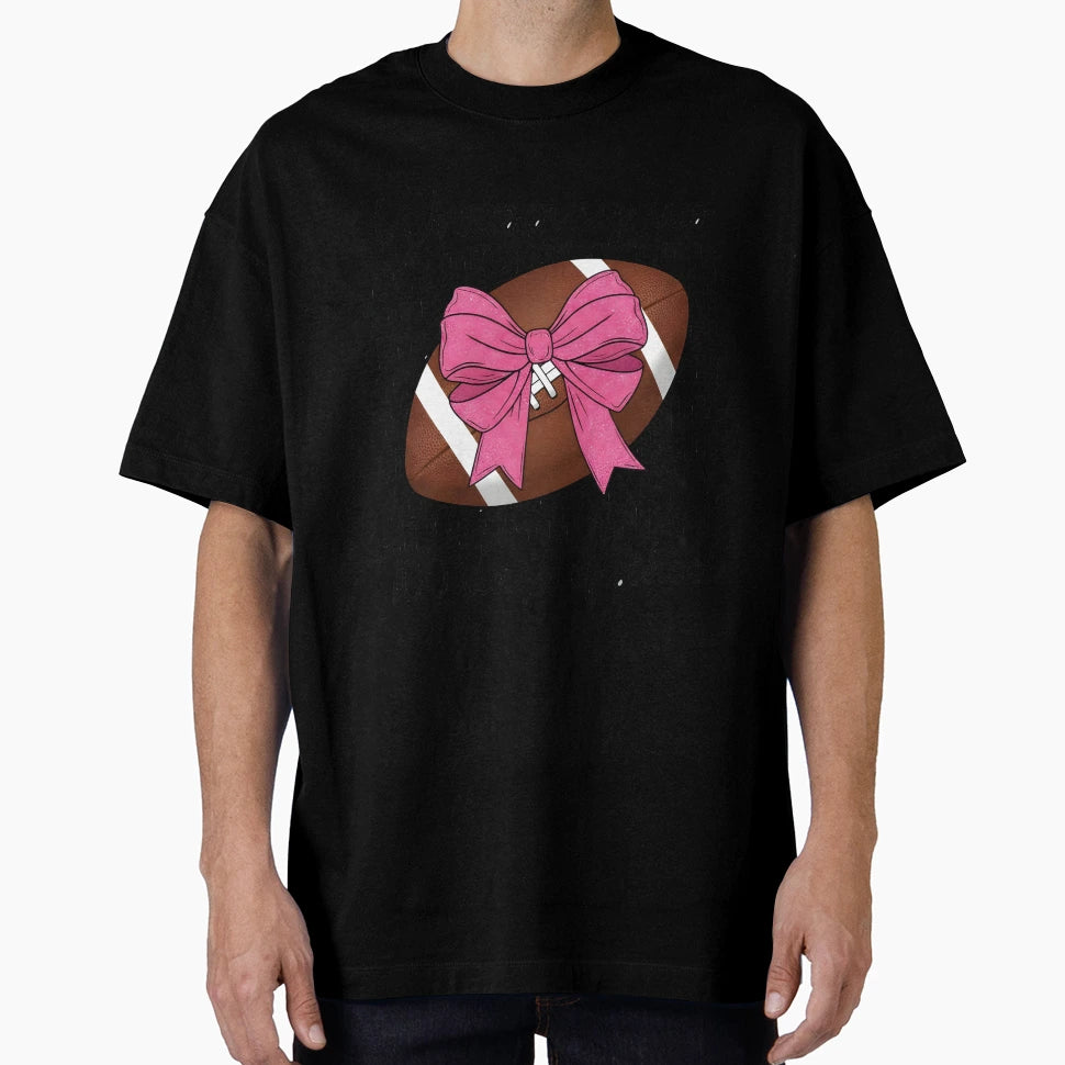 Wrapping Up 100 Days School Football Bow T-Shirt - Streetwear Style Unisex - T-Shirt, Sweatshirt, Hoodie