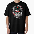 Punk Dj Skull Glowing Red Eyes T-Shirt - Casual Everyday Wear for Adults - T-Shirt, Sweatshirt, Hoodie