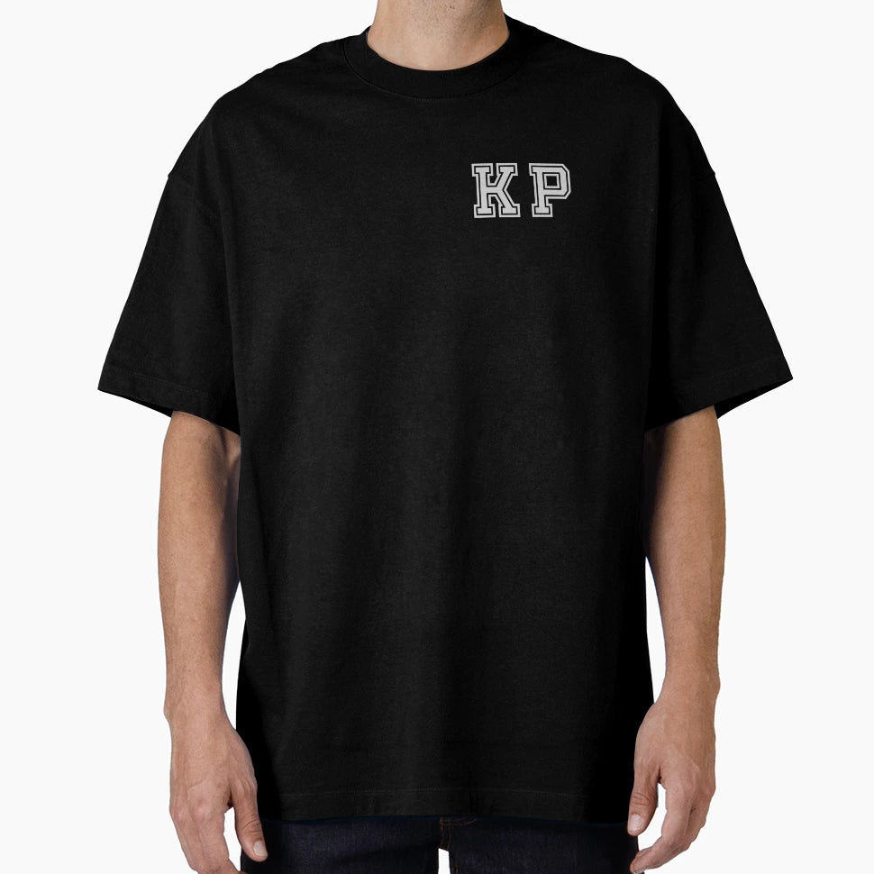 K P Varsity Initials Varsity Letters T-Shirt - Minimalist Print Men Women - T-Shirt, Sweatshirt, Hoodie