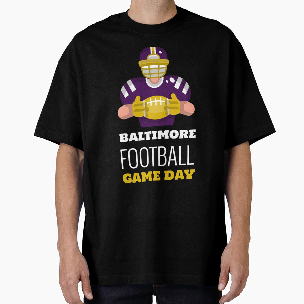 Baltimore Football Game Day T-Shirt - Streetwear Style for Adults - T-Shirt, Sweatshirt, Hoodie