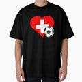Switzerland Soccer Heart T-Shirt - Streetwear Style Unisex - T-Shirt, Sweatshirt, Hoodie