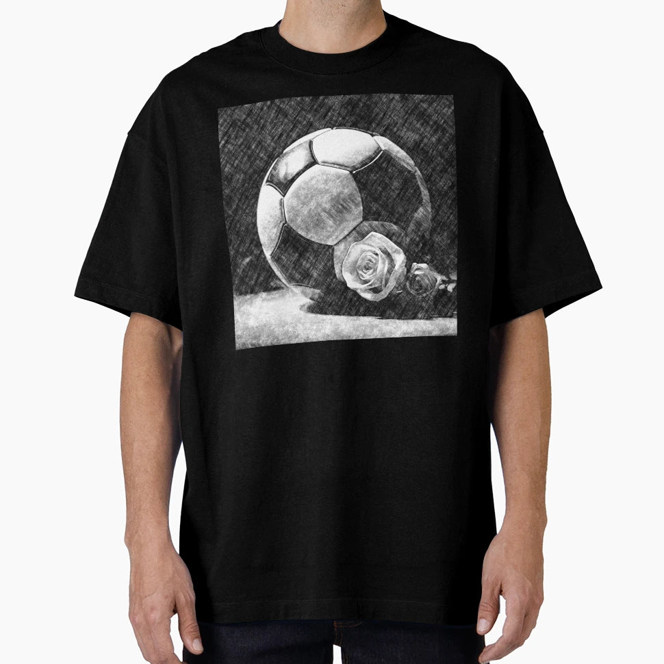Charcoal Ball Football Lovers T-Shirt - Fun Novelty Design for Adults - T-Shirt, Sweatshirt, Hoodie