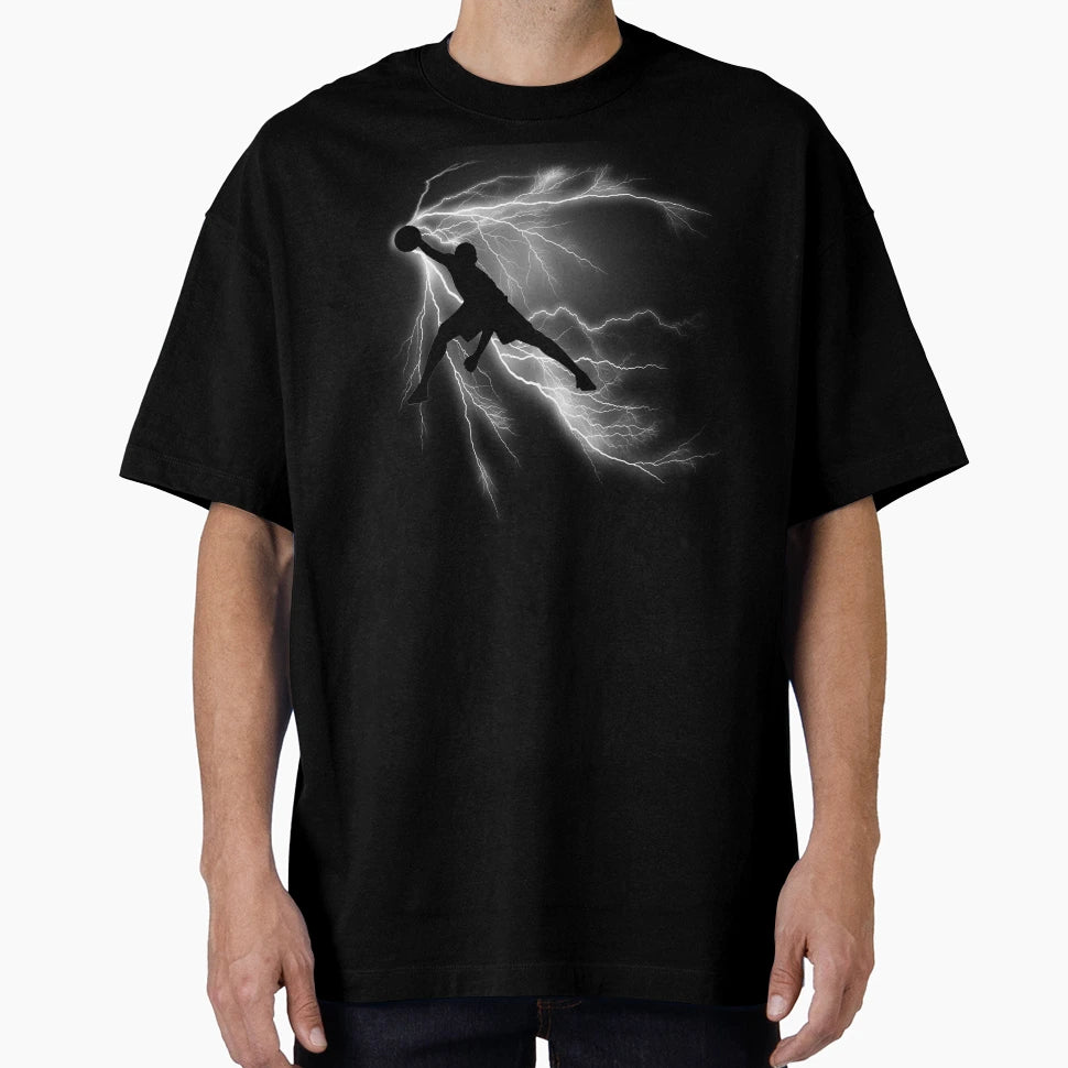 Basketball Player Lightning Funny T-Shirt - Streetwear Style Men Women - T-Shirt, Sweatshirt, Hoodie