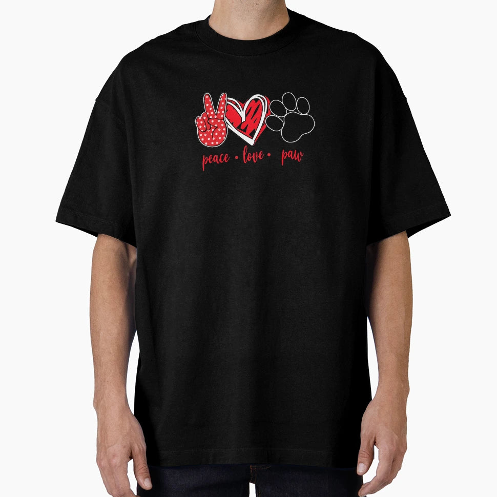 Peace Love Paw T-Shirt - Graphic Print for Adults - T-Shirt, Sweatshirt, Hoodie