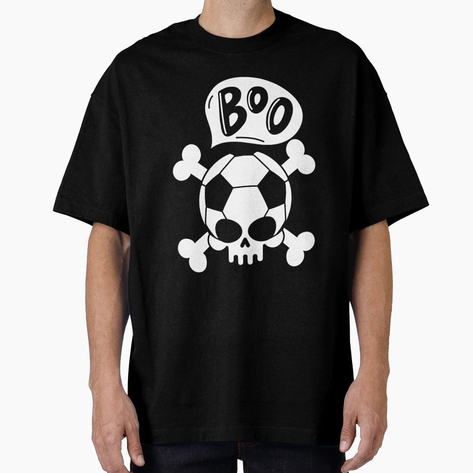 Halloween Soccer Ball Scary T-Shirt - Trendy Graphic for Adults - T-Shirt, Sweatshirt, Hoodie