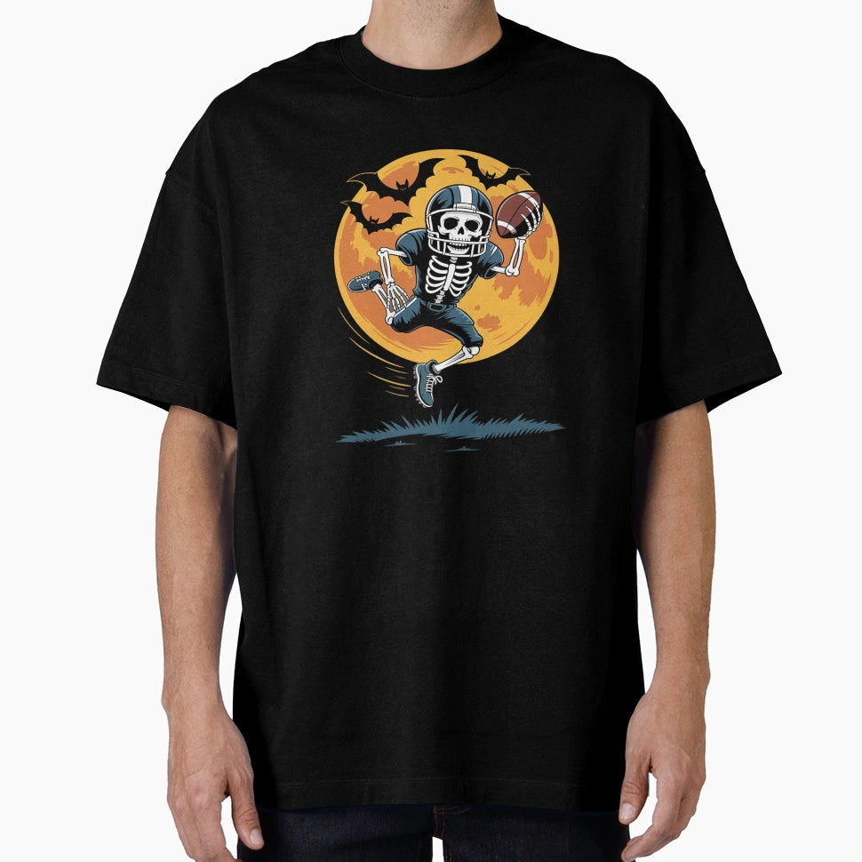 American Football Skeleton Halloween Sport T-Shirt - Unique Graphic Unisex - T-Shirt, Sweatshirt, Hoodie