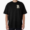 R Blanc Glitter Varsity Letter Patches T-Shirt - Graphic Print for Adults - T-Shirt, Sweatshirt, Hoodie