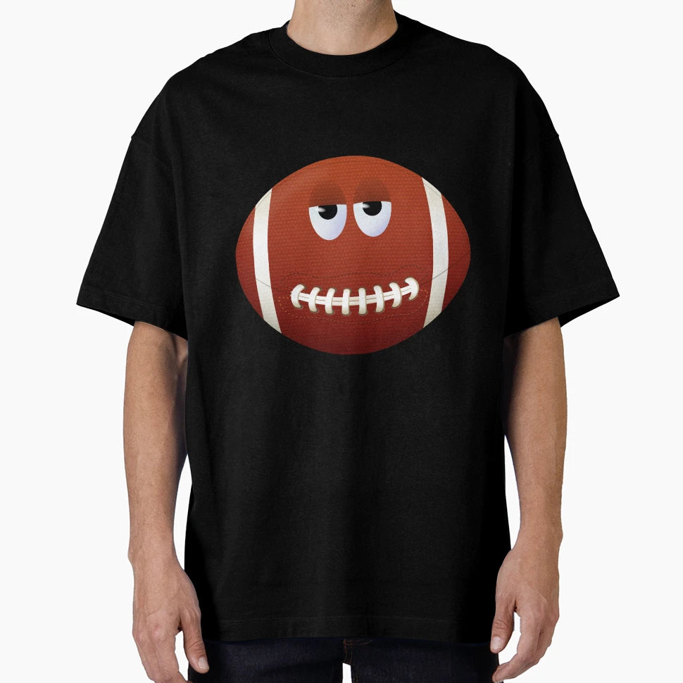 Football Smiley Face T-Shirt - Graphic Print for Adults - T-Shirt, Sweatshirt, Hoodie