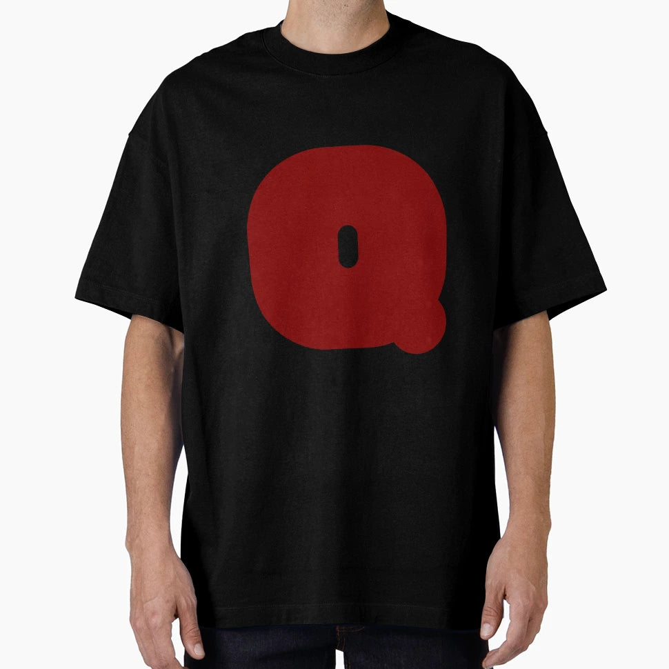 Alphabet Q Capital Letters Maroon T-Shirt - Novelty Apparel Unisex - T-Shirt, Sweatshirt, Hoodie
