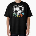 Football Love Colors Heart T-Shirt - Fun Novelty Design for Adults - T-Shirt, Sweatshirt, Hoodie