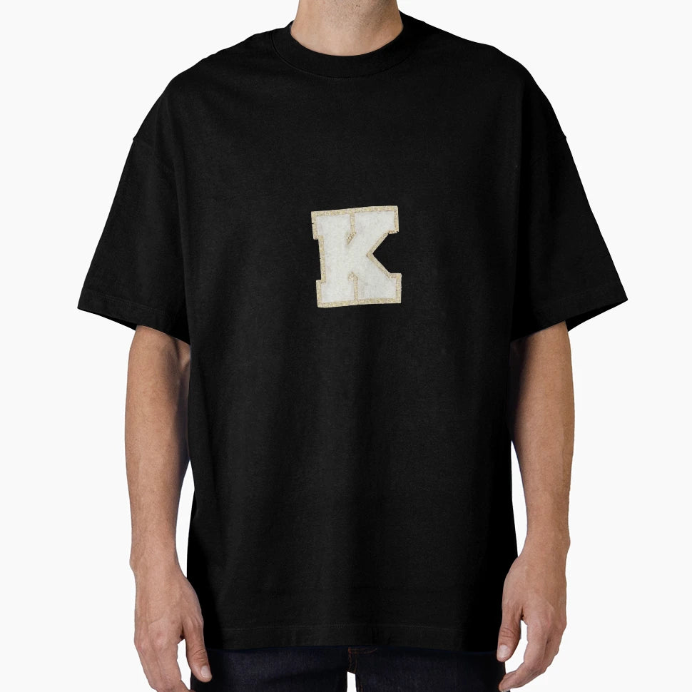 K Letter Patch T-Shirt - Aesthetic Graphic for Adults - T-Shirt, Sweatshirt, Hoodie