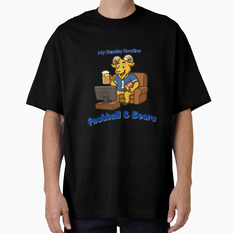 Los Angeles Rams Sunday Routine T-Shirt - Novelty Apparel Men Women - T-Shirt, Sweatshirt, Hoodie