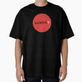 Red Circle Inscription Sunday T-Shirt - Trendy Graphic Men Women - T-Shirt, Sweatshirt, Hoodie