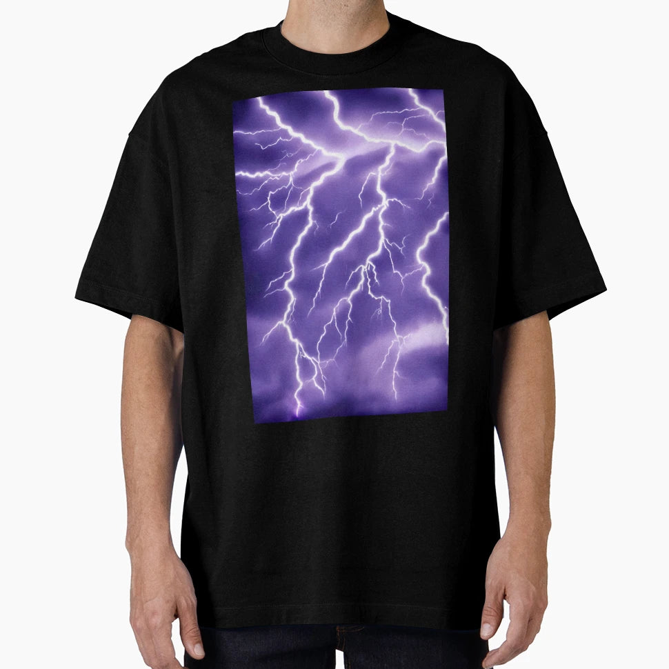 Purple Lightning T-Shirt - Aesthetic Graphic for Adults - T-Shirt, Sweatshirt, Hoodie