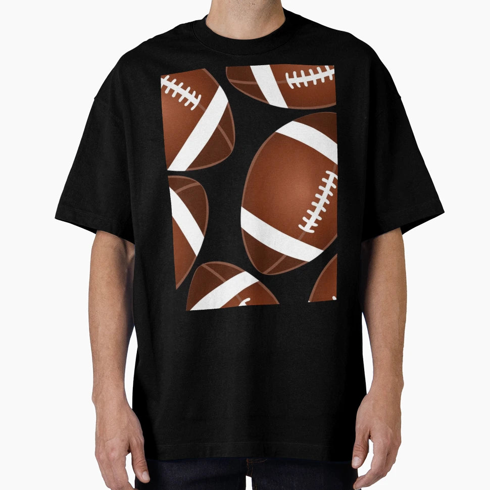 Football Pigskin Sports Pattern T-Shirt - Fun Novelty Design for Adults - T-Shirt, Sweatshirt, Hoodie